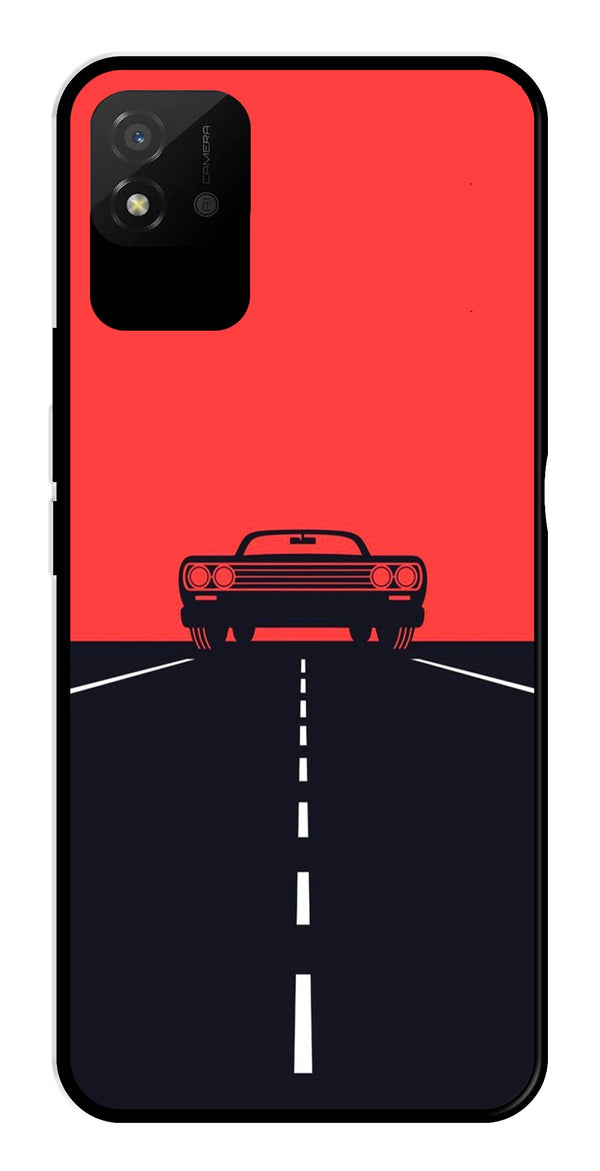 Car Lover Metal Mobile Case for Realme Narzo 50i   (Design No -21)