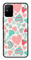 Hearts Pattern Metal Mobile Case for Realme Narzo 50i   (Design No -22)