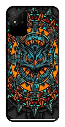 Owl Pattern Metal Mobile Case for Realme Narzo 50i