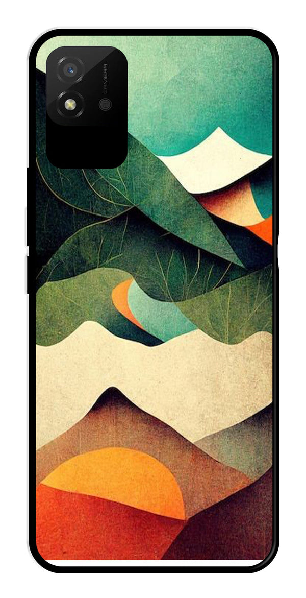 MultiColor Pattern Metal Mobile Case for Realme Narzo 50i   (Design No -43)
