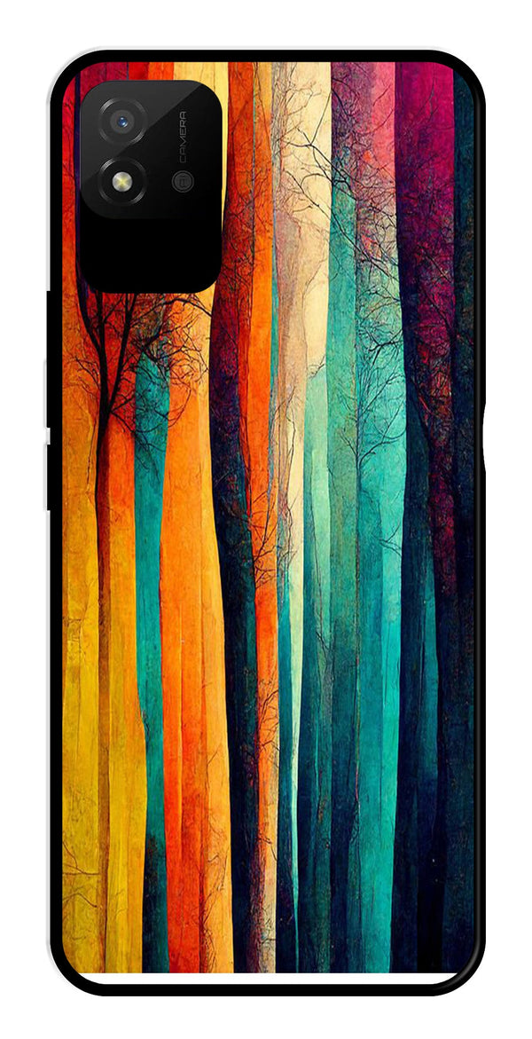 Modern Art Colorful Metal Mobile Case for Realme Narzo 50i   (Design No -47)