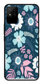 Flower Leaves Design Metal Mobile Case for Realme Narzo 50i   (Design No -50)
