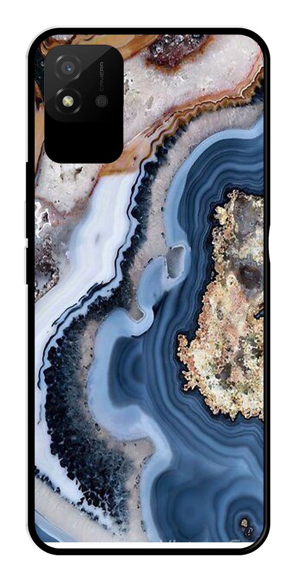 Marble Design Metal Mobile Case for Realme Narzo 50i   (Design No -53)