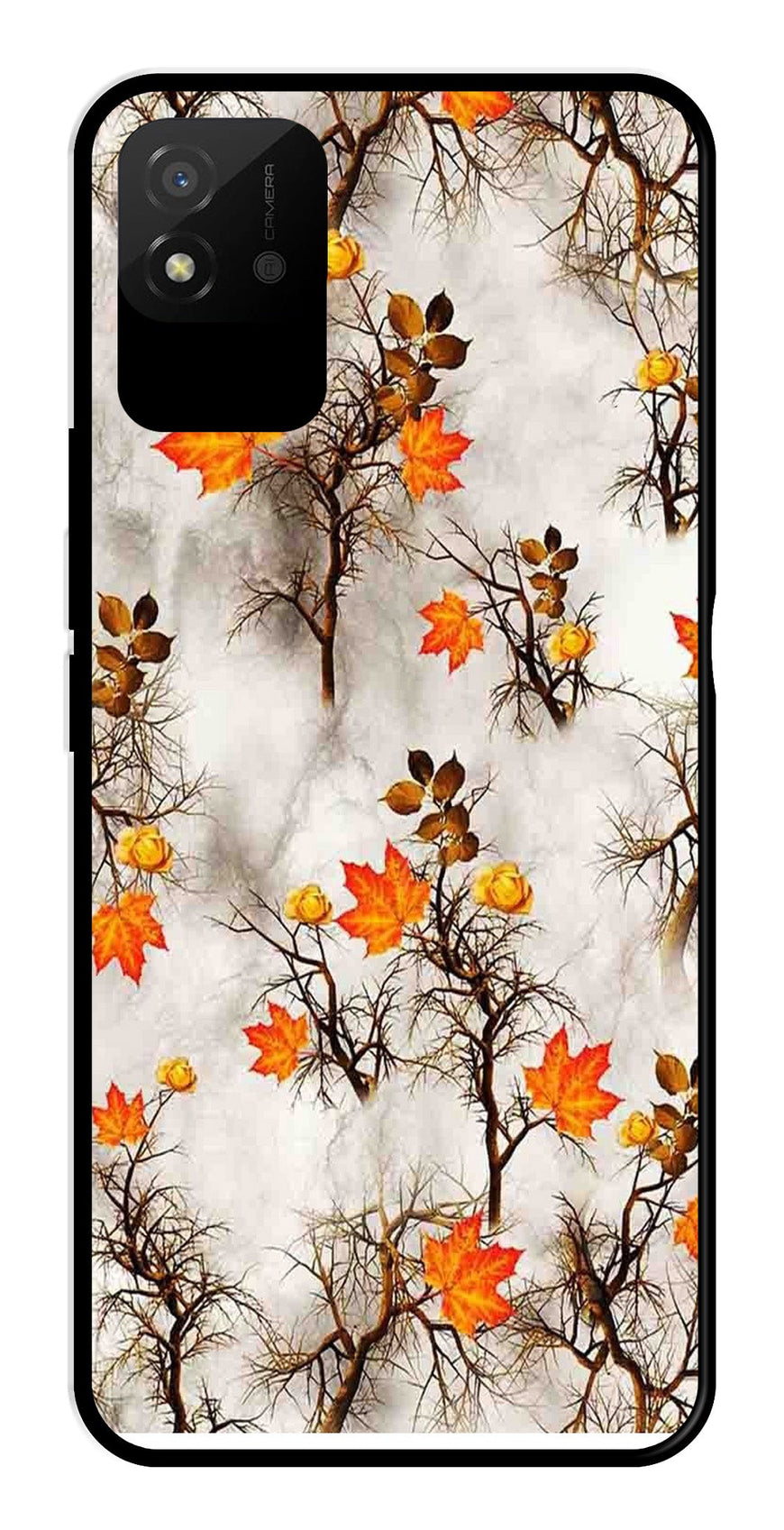 Autumn leaves Metal Mobile Case for Realme Narzo 50i   (Design No -55)