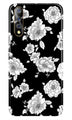 White flowers Black Background Case for Vivo Z1x
