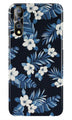 White flowers Blue Background2 Case for Vivo S1