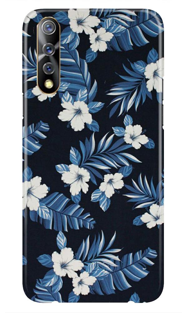 White flowers Blue Background2 Case for Vivo Z1x
