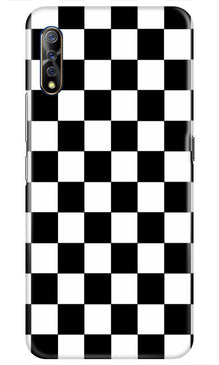 Black White Boxes Mobile Back Case for Vivo S1   (Design - 372)