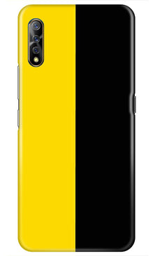 Black Yellow Pattern Mobile Back Case for Vivo S1   (Design - 397)