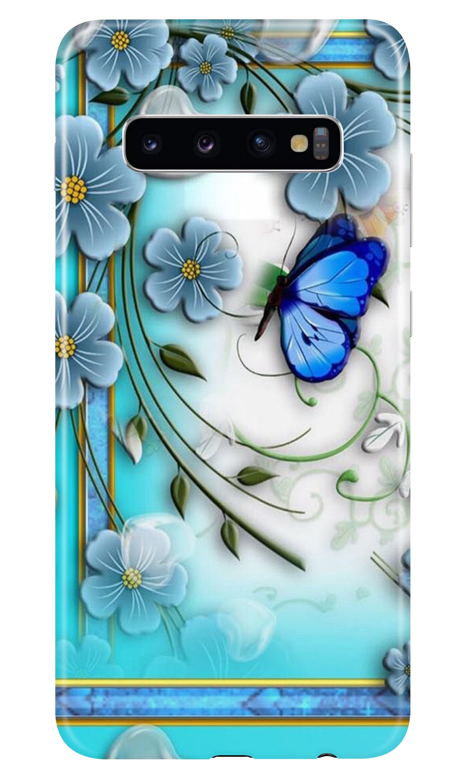 Blue Butterfly Case for Samsung Galaxy S10 Plus