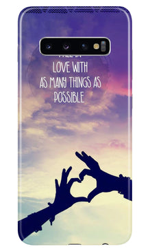 Fall in love Mobile Back Case for Samsung Galaxy S10 Plus (Design - 50)