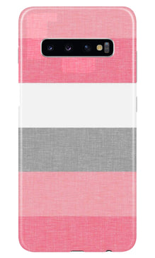 Pink white pattern Mobile Back Case for Samsung Galaxy S10 (Design - 55)