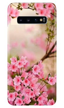 Pink flowers Mobile Back Case for Samsung Galaxy S10 (Design - 69)