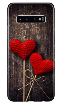 Red Hearts Mobile Back Case for Samsung Galaxy S10 Plus (Design - 80)