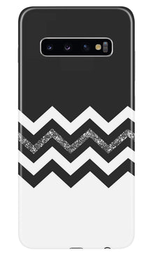 Black white Pattern2Mobile Back Case for Samsung Galaxy S10 (Design - 83)