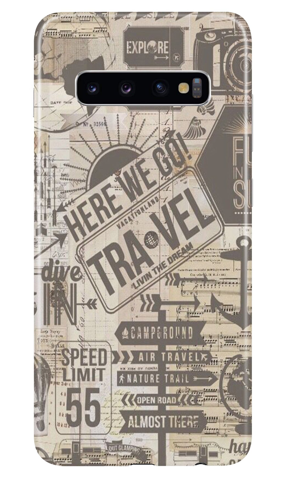 Travel Case for Samsung Galaxy S10  (Design - 104)