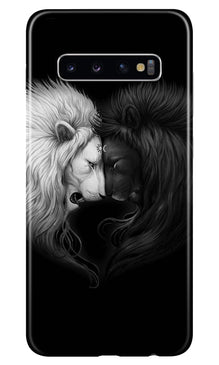 Dark White Lion Mobile Back Case for Samsung Galaxy S10  (Design - 140) (Design - 140)