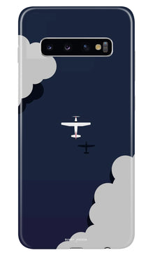 Clouds Plane Mobile Back Case for Samsung Galaxy S10 Plus (Design - 196) (Design - 196)