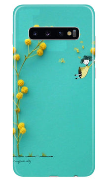 Flowers Girl Mobile Back Case for Samsung Galaxy S10 (Design - 216)