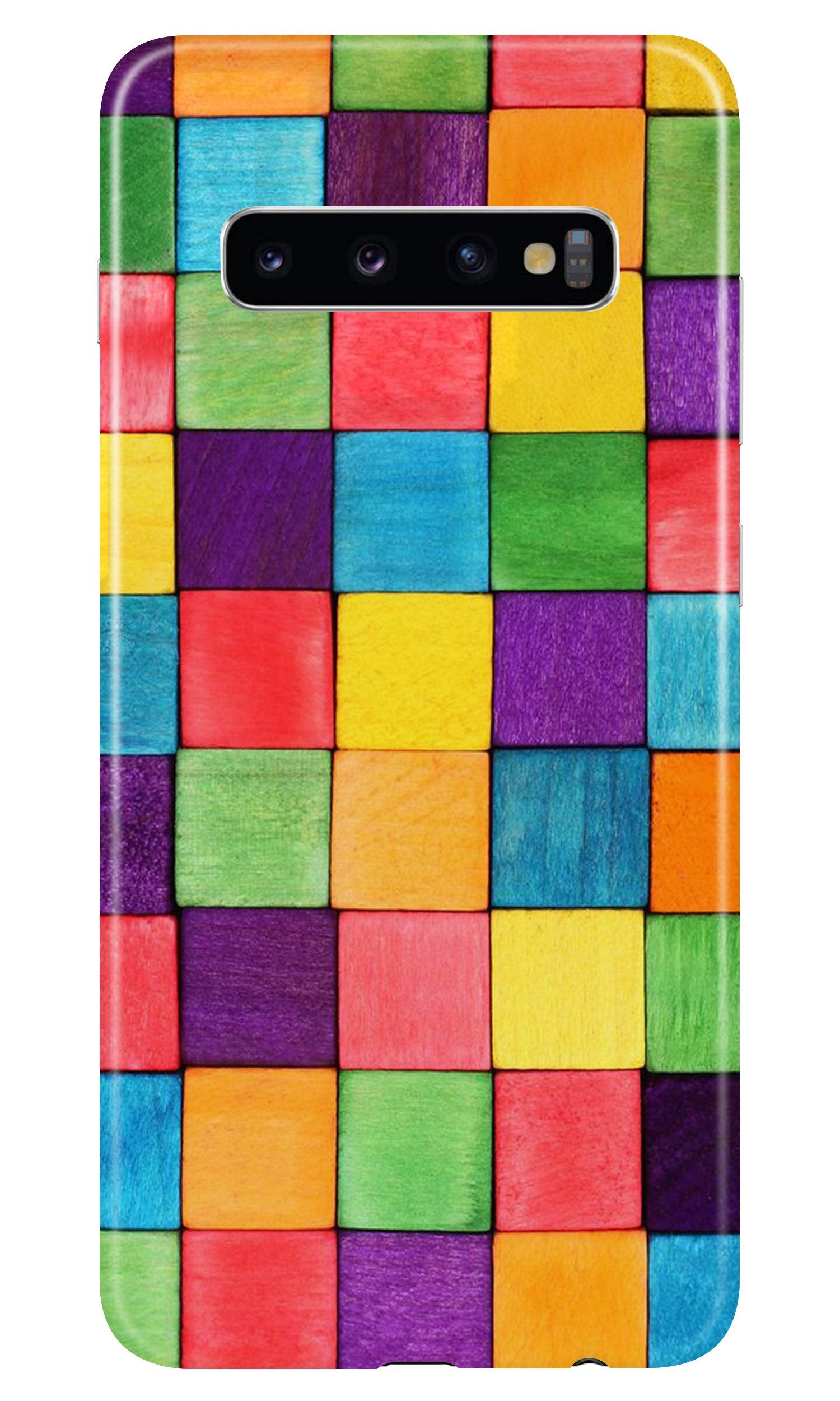 Colorful Square Case for Samsung Galaxy S10 (Design No. 218)