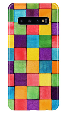 Colorful Square Mobile Back Case for Samsung Galaxy S10 (Design - 218)