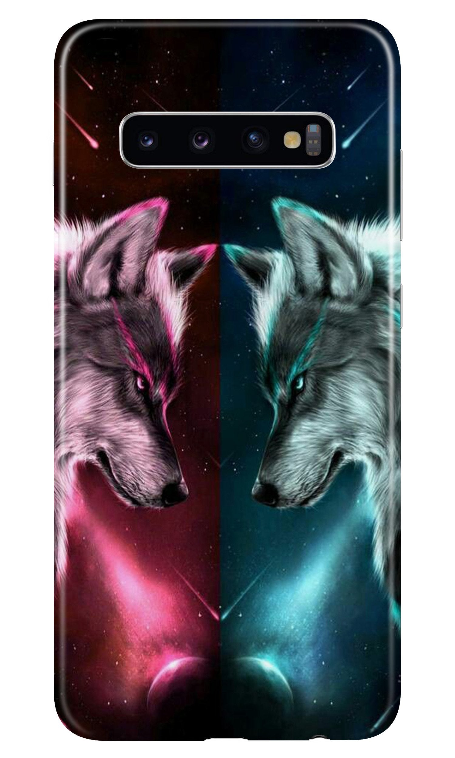 Wolf fight Case for Samsung Galaxy S10 (Design No. 221)