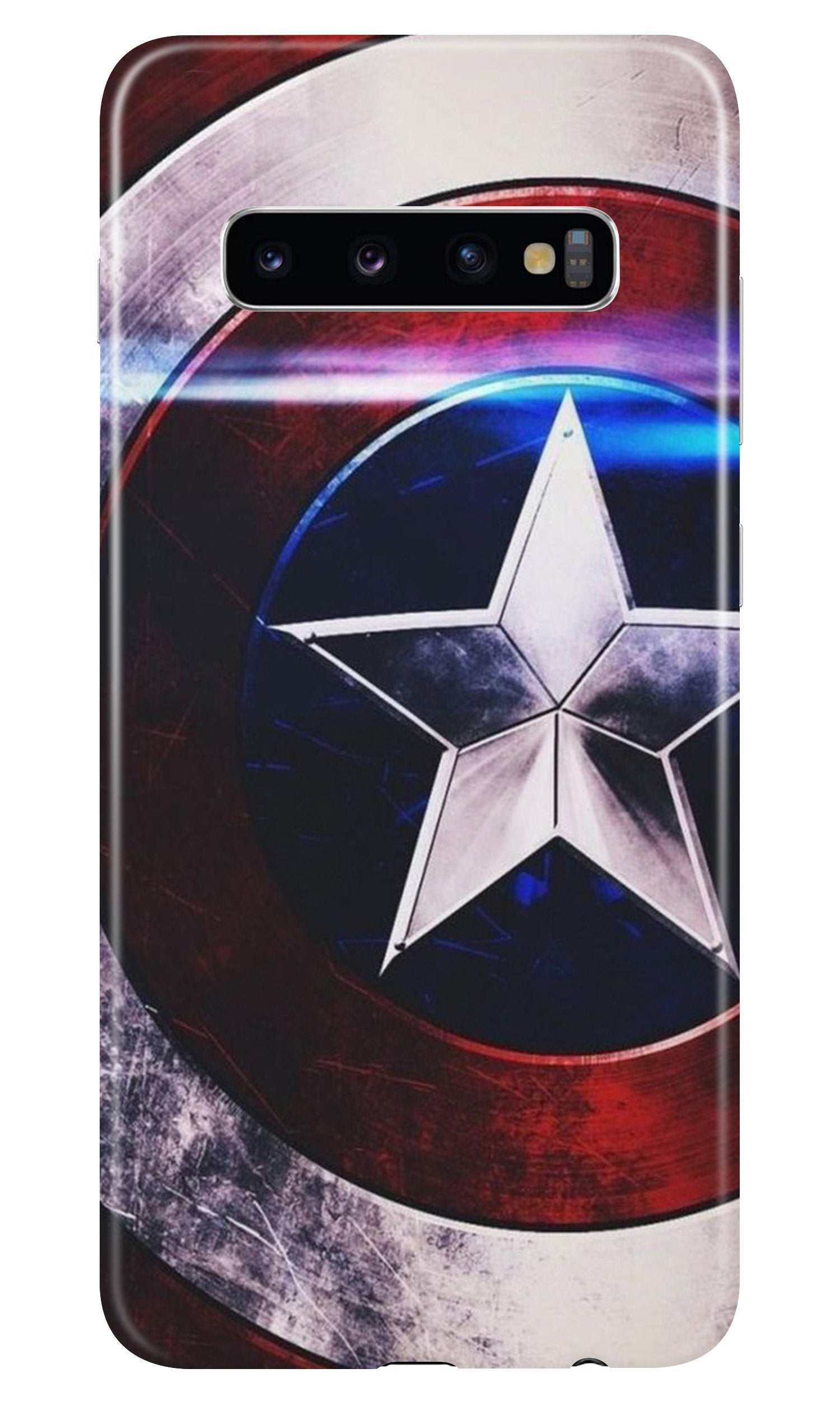 Captain America Shield Case for Samsung Galaxy S10 (Design No. 250)
