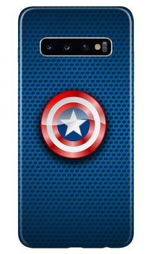 Captain America Shield Mobile Back Case for Samsung Galaxy S10 (Design - 253)