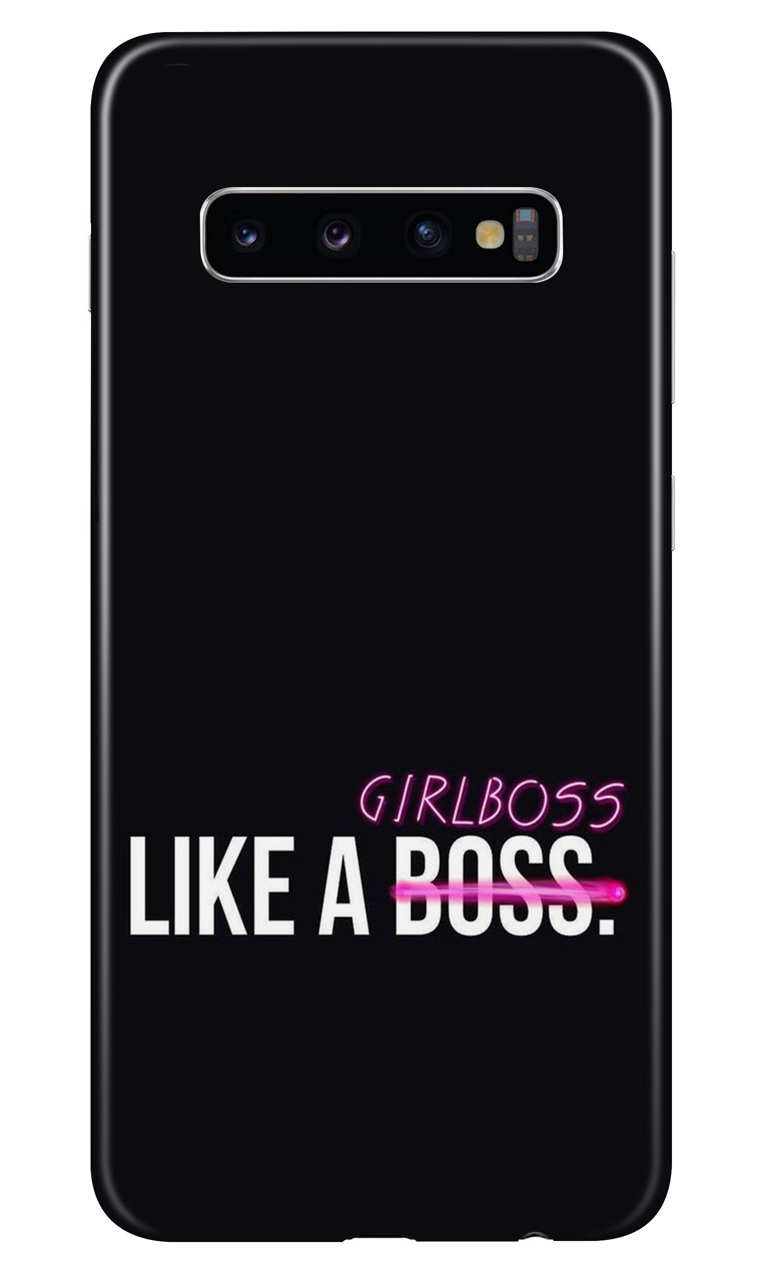 Like a Girl Boss Case for Samsung Galaxy S10 Plus (Design No. 265)