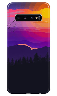 Sun Set Mobile Back Case for Samsung Galaxy S10 (Design - 279)