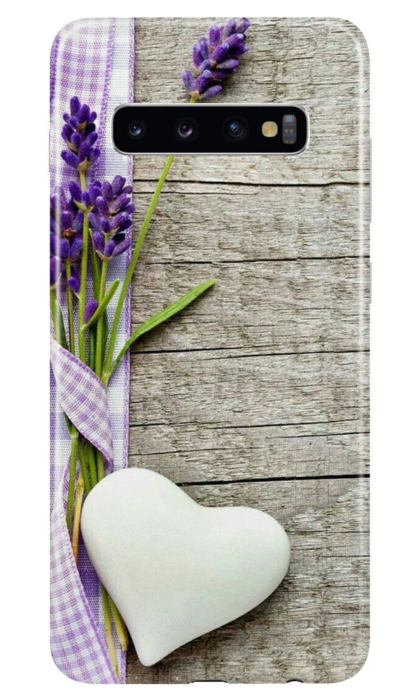 White Heart Case for Samsung Galaxy S10 Plus (Design No. 298)