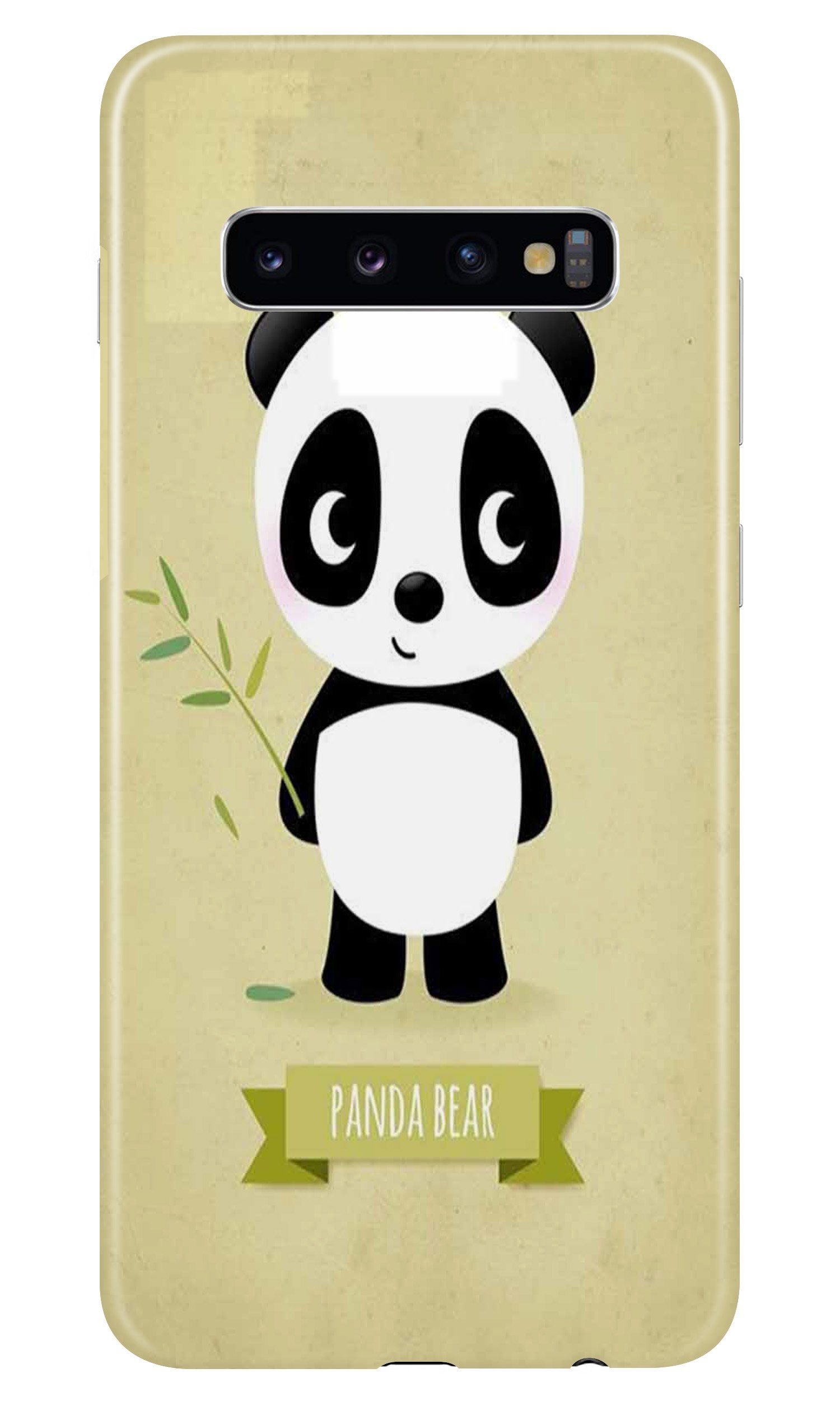 Panda Bear Mobile Back Case for Samsung Galaxy S10  (Design - 317)