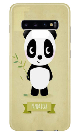 Panda Bear Mobile Back Case for Samsung Galaxy S10(Design - 317)