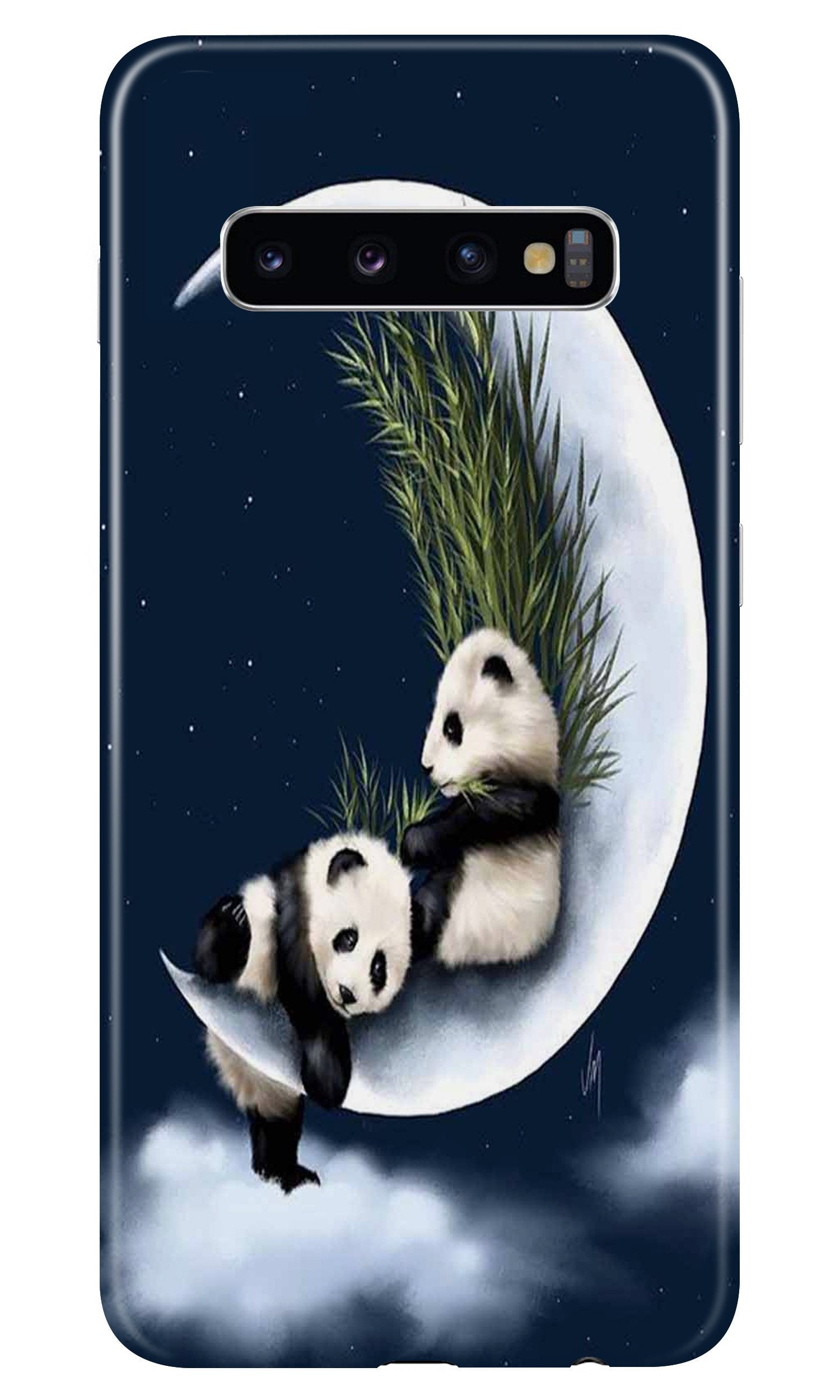Panda Moon Mobile Back Case for Samsung Galaxy S10  (Design - 318)