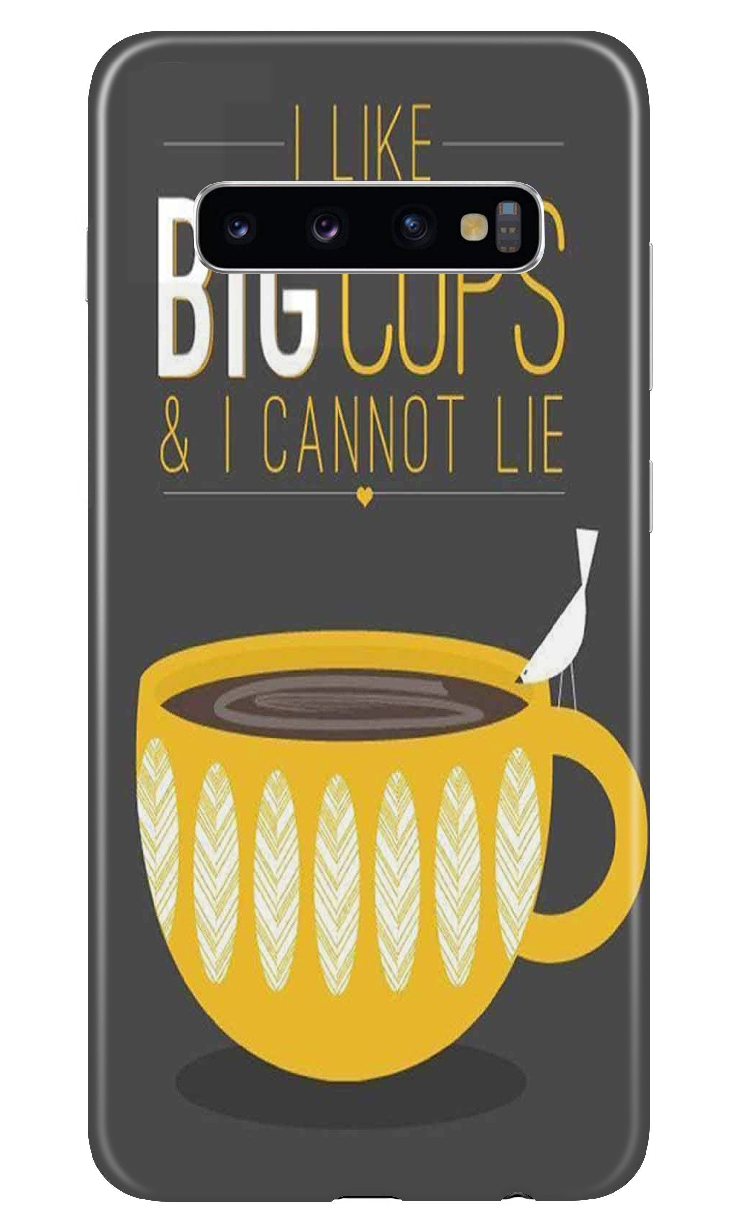 Big Cups Coffee Mobile Back Case for Samsung Galaxy S10 Plus  (Design - 352)