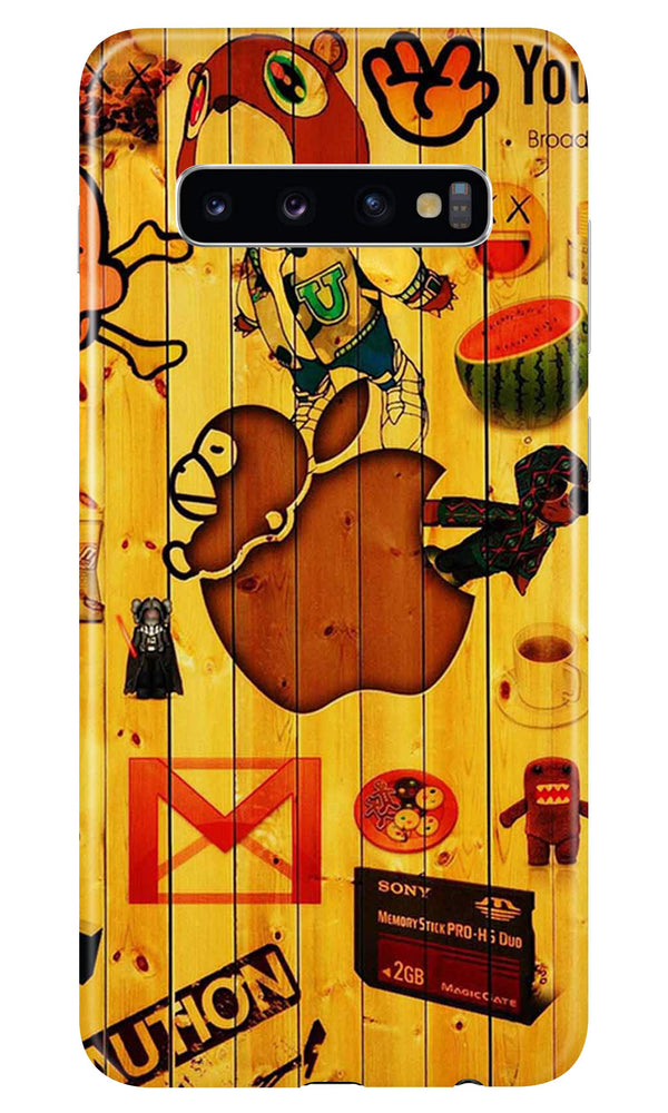 Wooden Texture Mobile Back Case for Samsung Galaxy S10 Plus  (Design - 367)