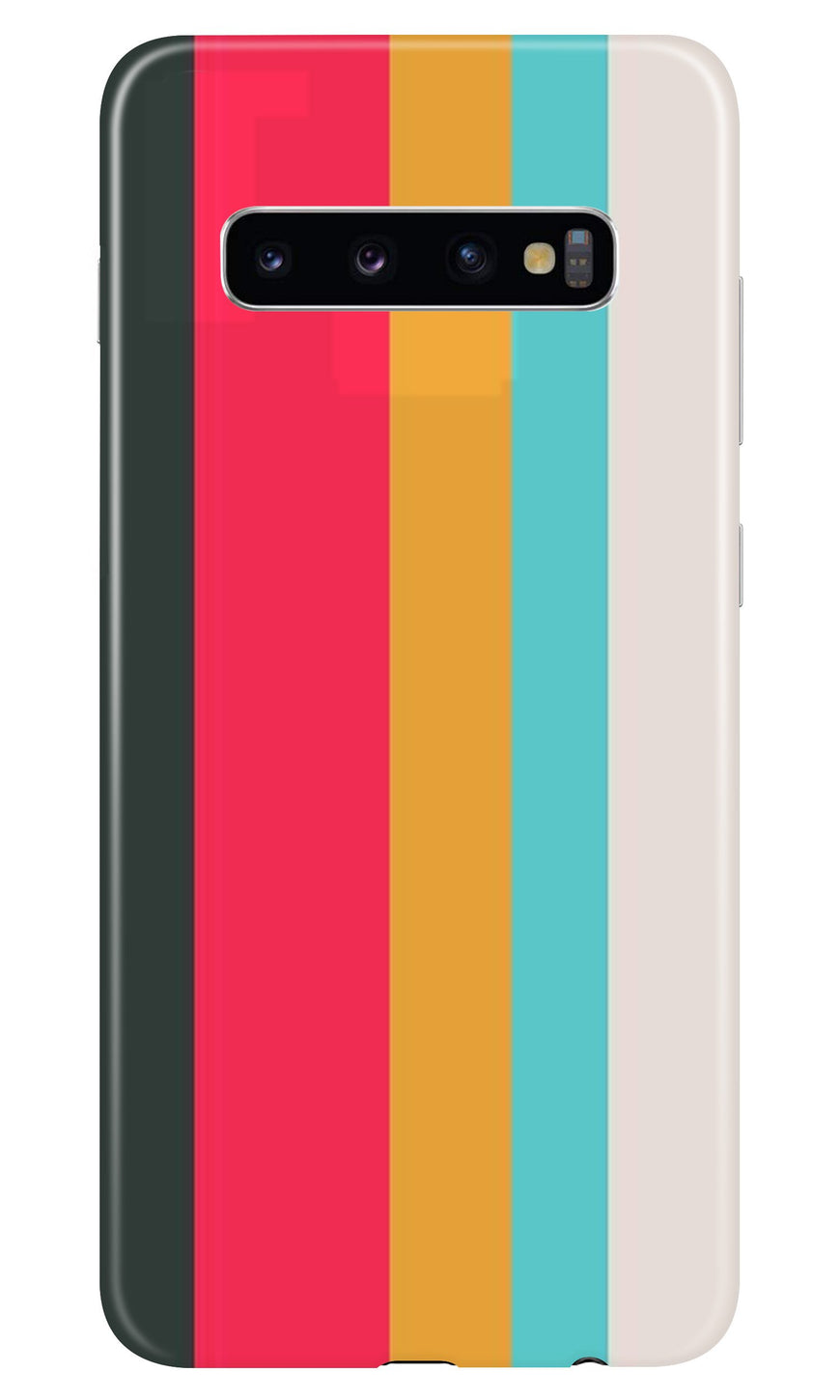 Color Pattern Mobile Back Case for Samsung Galaxy S10 Plus  (Design - 369)