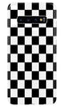 Black White Boxes Mobile Back Case for Samsung Galaxy S10  (Design - 372)