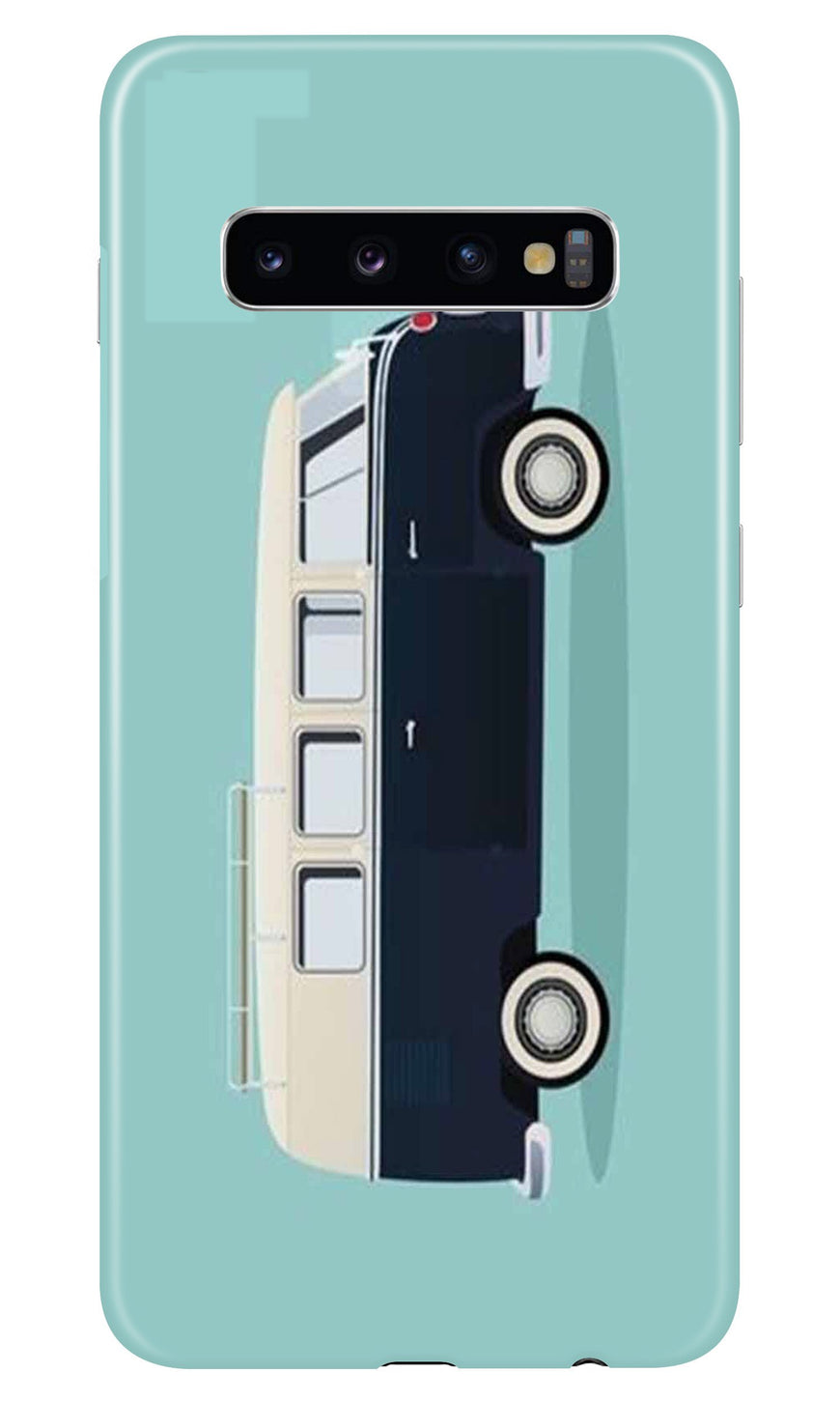 Travel Bus Mobile Back Case for Samsung Galaxy S10  (Design - 379)
