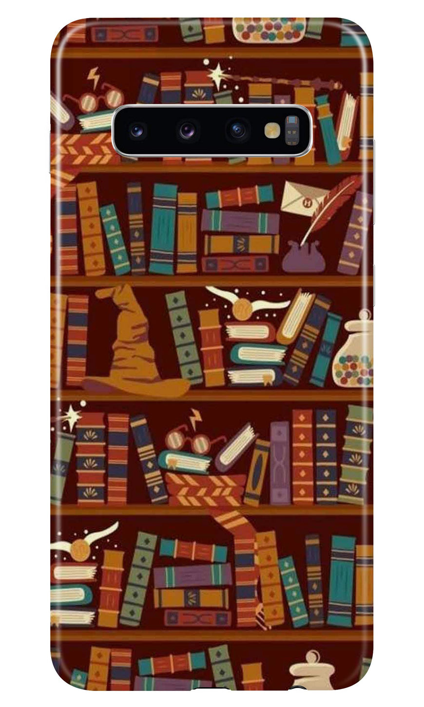 Book Shelf Mobile Back Case for Samsung Galaxy S10 Plus  (Design - 390)