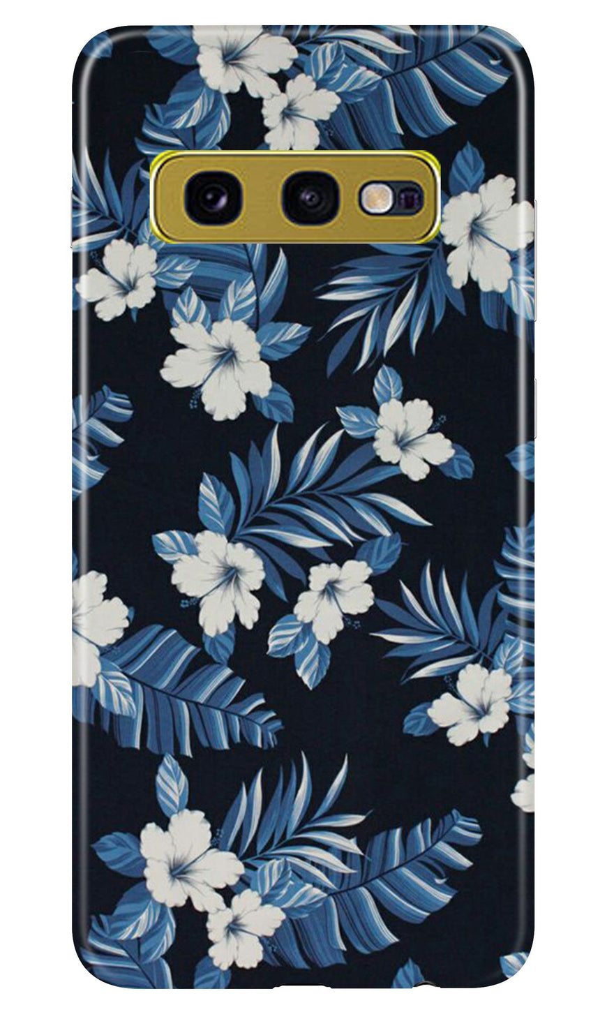 White flowers Blue Background2 Case for Samsung Galaxy S10E