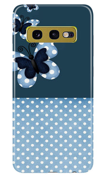White dots Butterfly Mobile Back Case for Samsung Galaxy S10E (Design - 31)