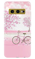 Pink Flowers Cycle Case for Samsung Galaxy S10E  (Design - 102)