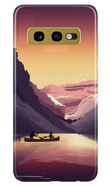 Mountains Boat Mobile Back Case for Samsung Galaxy S10E (Design - 181)