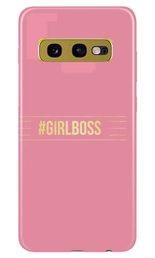 Girl Boss Pink Mobile Back Case for Samsung Galaxy S10E (Design - 263)