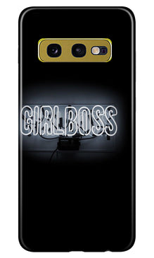 Girl Boss Black Mobile Back Case for Samsung Galaxy S10E (Design - 268)