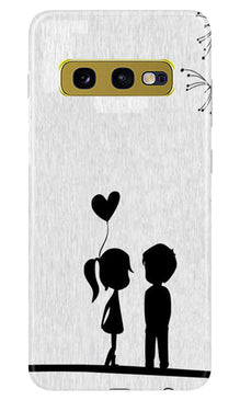 Cute Kid Couple Mobile Back Case for Samsung Galaxy S10E (Design - 283)