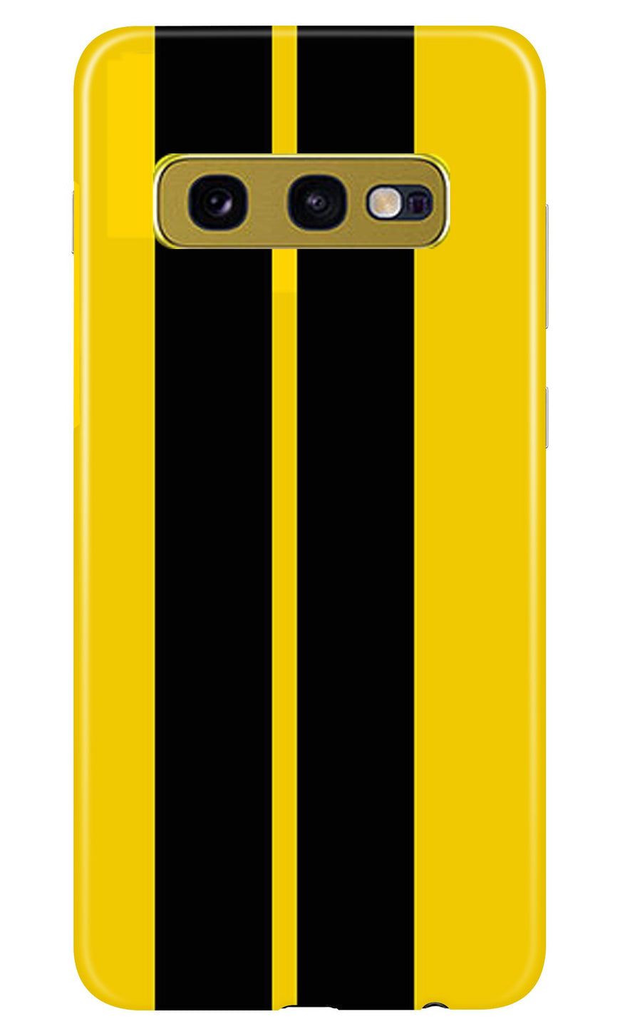 Black Yellow Pattern Mobile Back Case for Samsung Galaxy S10E (Design - 377)