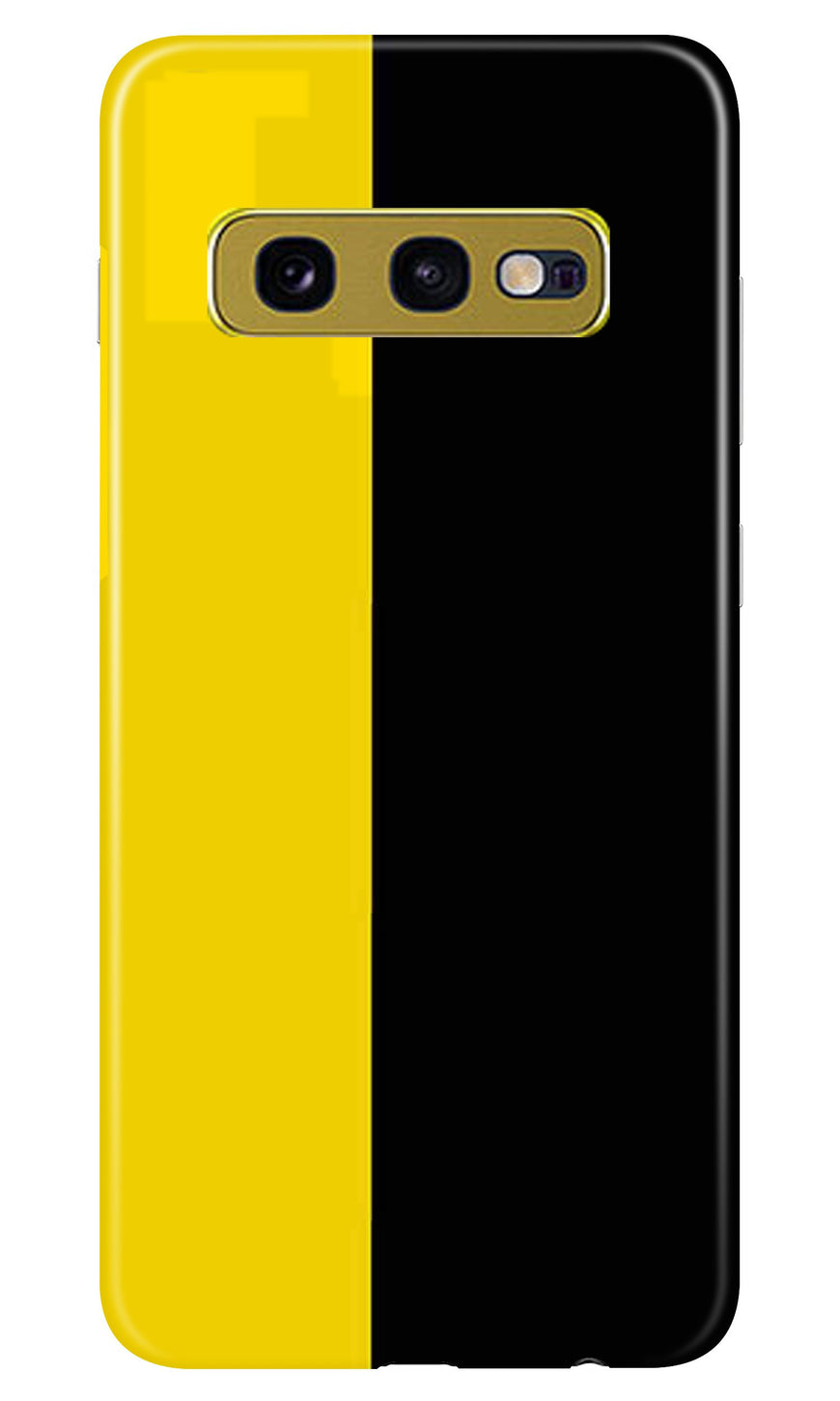 Black Yellow Pattern Mobile Back Case for Samsung Galaxy S10E (Design - 397)