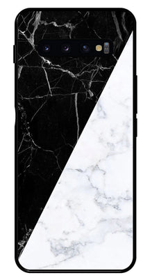 Black White Marble Design Metal Mobile Case for Samsung Galaxy S10 Plus